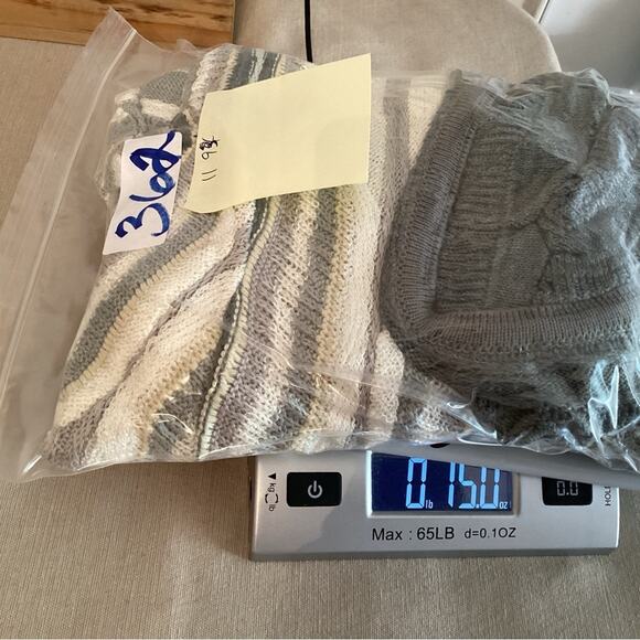 Vntg NWT Bergati 3D Gray Yellow Textured Hoodie Hip Hop Cosby Sweater… - Picture 9 of 9